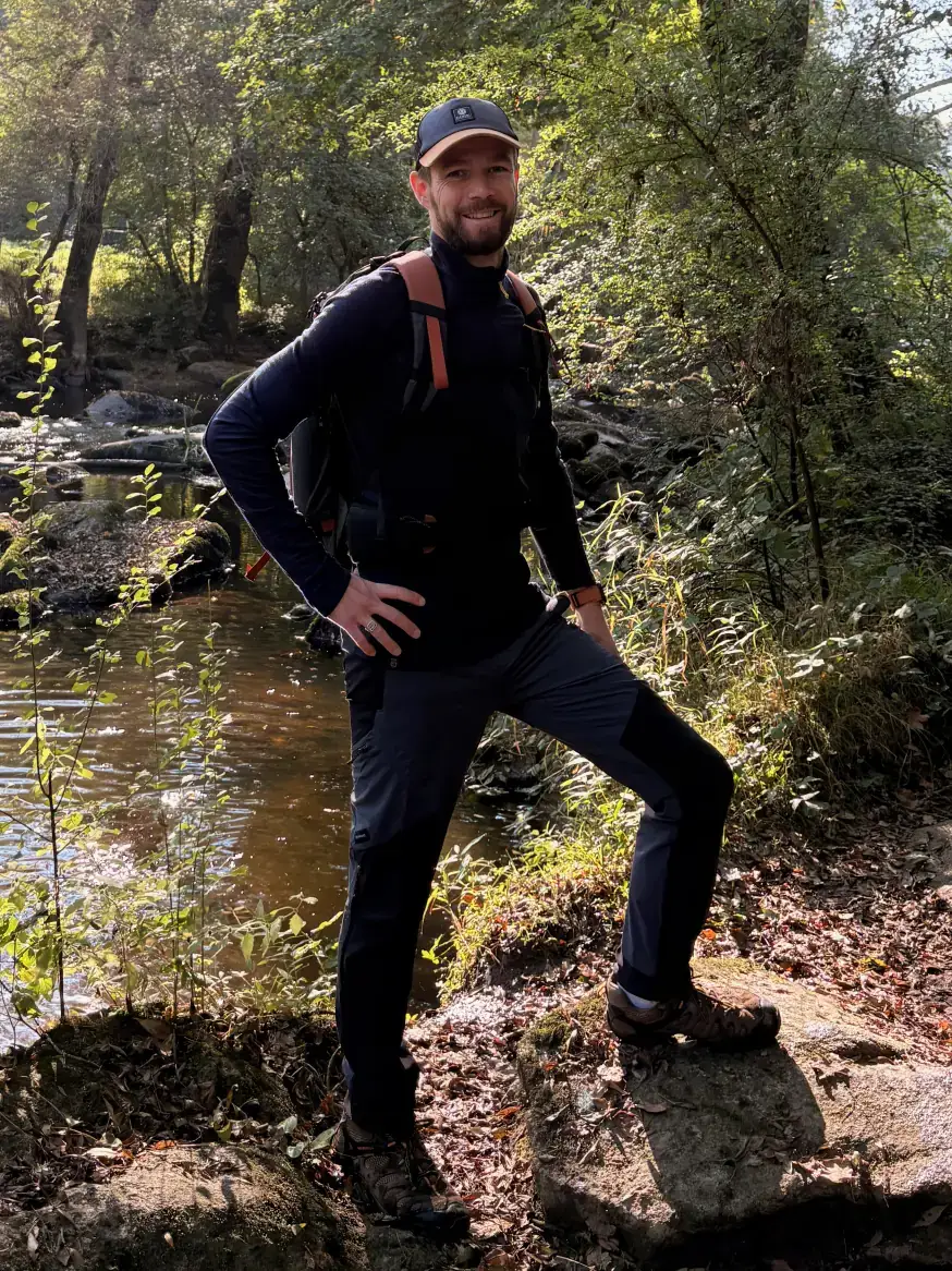 Florent en train de coacher en randonnée